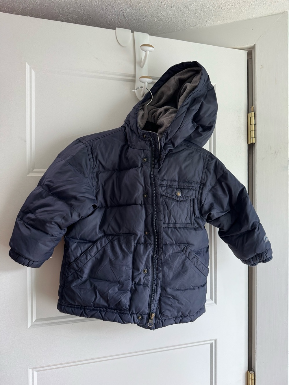 BabyGAP Navy Hooded Puffer Jacket 3T